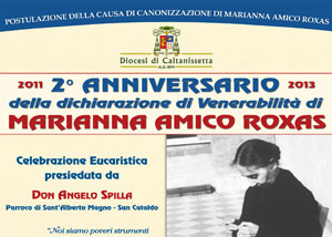 Celebrazione Eucaristica in occasione del 2° Anniversario del dono della Venerabilità di Marianna Amico Roxas